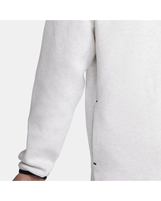Nike White Sportswear Tech Fleece Pullover Hoodie for men