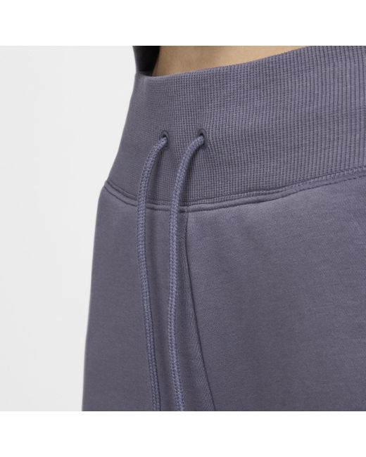 Nike Purple Sportswear Phoenix Fleece High-waisted Wide-leg Sweatpants