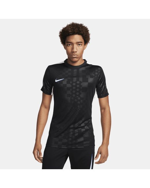 Nike Black Academy Dri-fit Soccer Short-sleeve Top for men