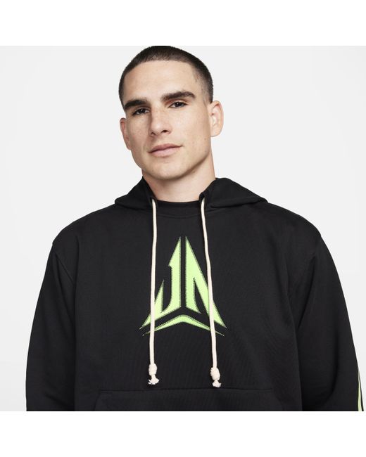 Nike Black Ja Standard Issue Dri-fit Pullover Basketball Hoodie Cotton for men