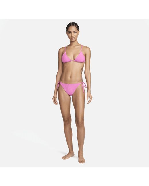 Nike Pink Swim Retro Flow String Bikini Bottom