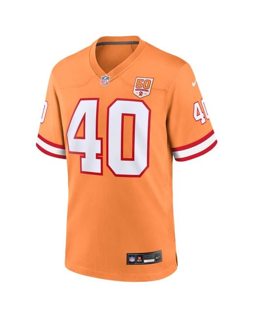 Nike Orange Mike Alstott Tampa Bay Buccaneers 50Th Anniversary Nfl Game Jersey for men