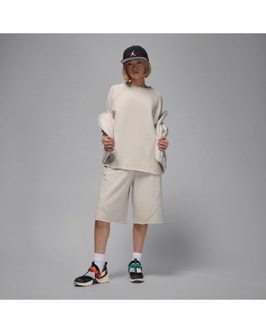 Nike Brown Flight Fleece Oversized Short-Sleeve French Terry Top
