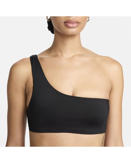 Nike Black Swim Essential Asymmetrical Bikini Top