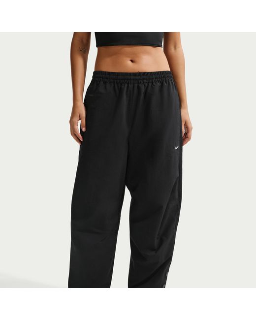 Nike Black Sportswear Oversized High-Waisted Woven Pants