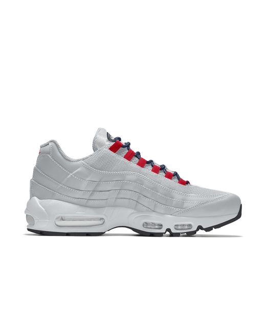 Nike Gray Air Max 95 By You Custom Shoe Leather