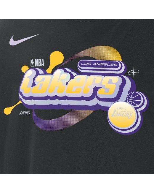 Nike Black Los Angeles Lakers Courtside Nba Max90 T-shirt for men