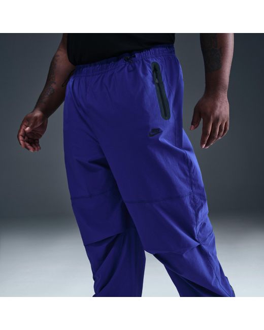 Nike Blue Tech Woven Oversized Trousers for men