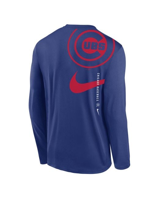 Nike Blue Philadelphia Phillies Large Swoosh Back Legend Dri-fit Mlb T-shirt for men