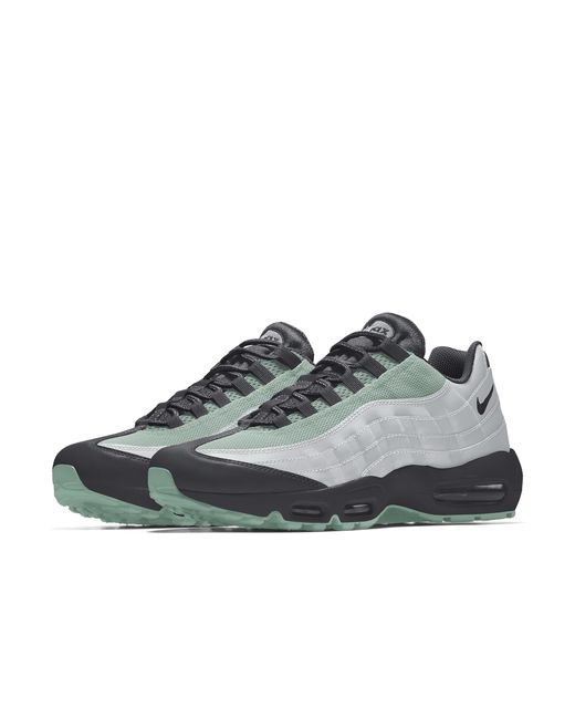 Nike Gray Air Max 95 By You Custom Shoe Leather for men