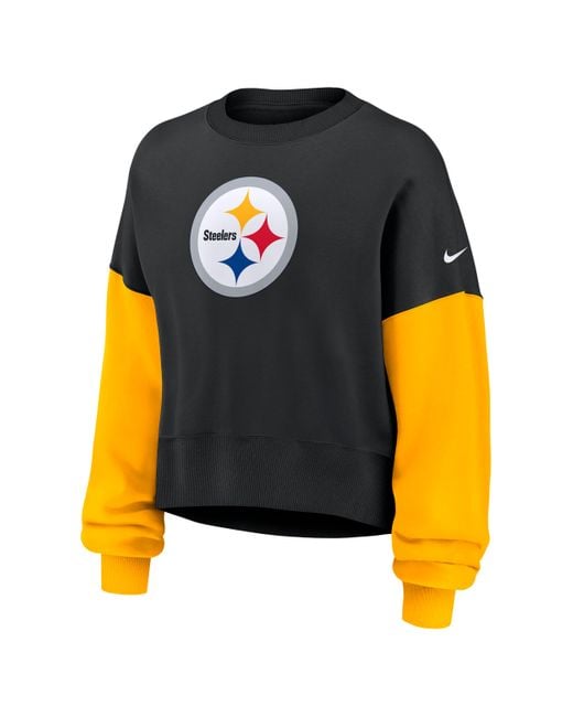 Nike Orange Pittsburgh Steelers Nfl Pullover Crew