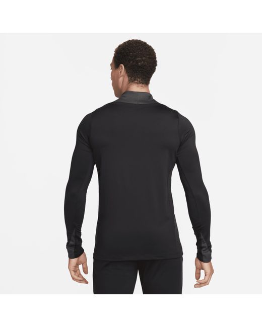 Maglia da calcio per allenamento con zip a metà lunghezza dri-fit strike di Nike in Black da Uomo