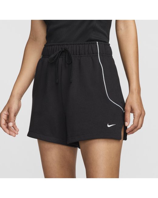Nike Black Sportswear High-waisted 5cm (approx.) French Terry Shorts