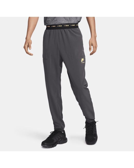 Nike Gray Air Max Dri-fit Woven Trousers Polyester for men