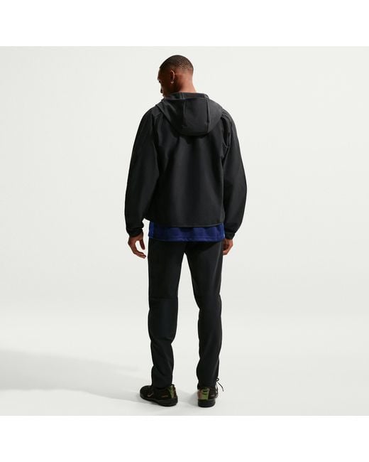 Nike Black Tech Shori Knit Full-Zip Windrunner Jacket for men