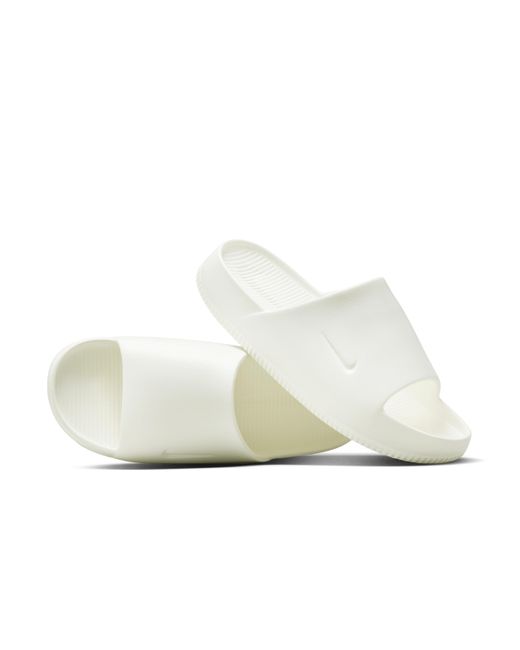 Nike White Calm Slides for men