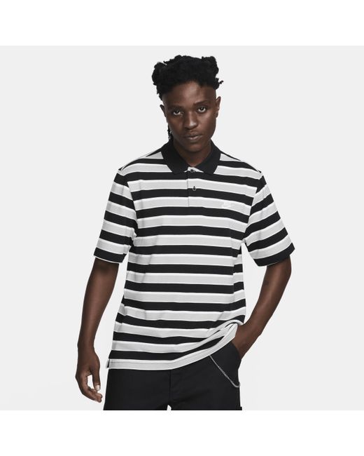 Nike Black Club Striped Polo for men