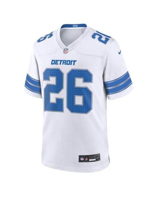 Nike Blue Barry Sanders Detroit Lions Nfl Game Football Jersey for men