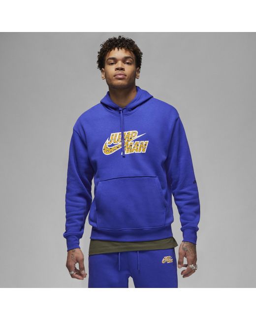 Nike Jordan Flight Mvp Jumpman Fleece Pullover In Blue, for Men | Lyst