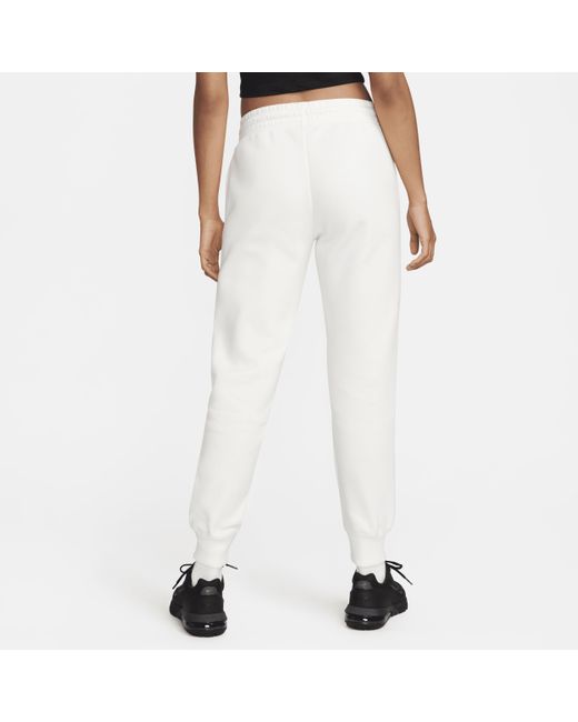 Nike White Sportswear Phoenix Fleece Mid-rise Sweatpants