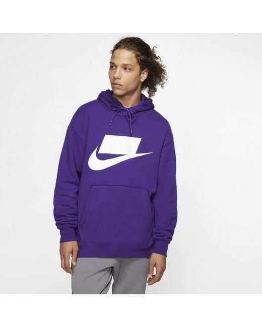 Nike Sportswear Nsw French Terry Pullover Hoodie in Purple for Men | Lyst