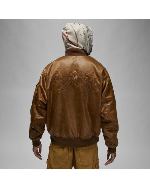 Nike Brown Jordan Renegade Essentials Washed Jacket 50% Recycled Polyester for men