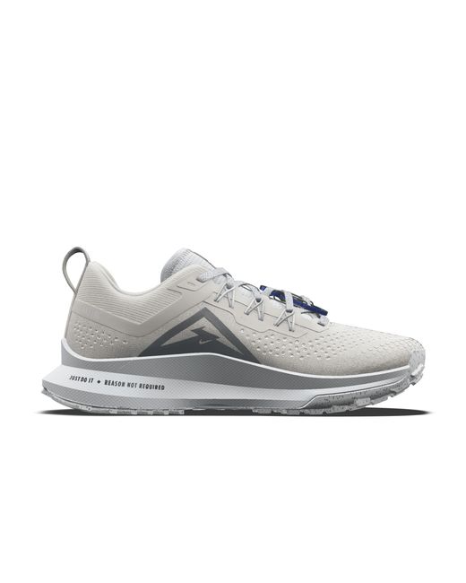 Nike Gray Pegasus Trail 4 By You Custom Trail-running Shoes