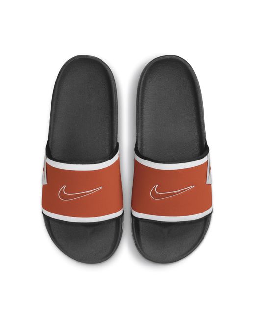Nike Orange College Offcourt (texas) Slides for men