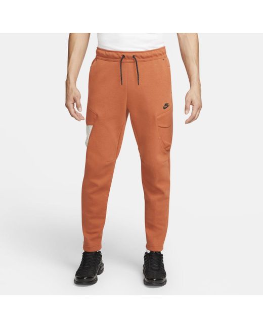 Nike Sportswear Tech Fleece Utility Pants in Orange for Men Lyst