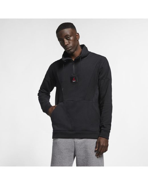 Nike Jordan Flight Loop 1/4-zip Top in Black for Men | Lyst UK