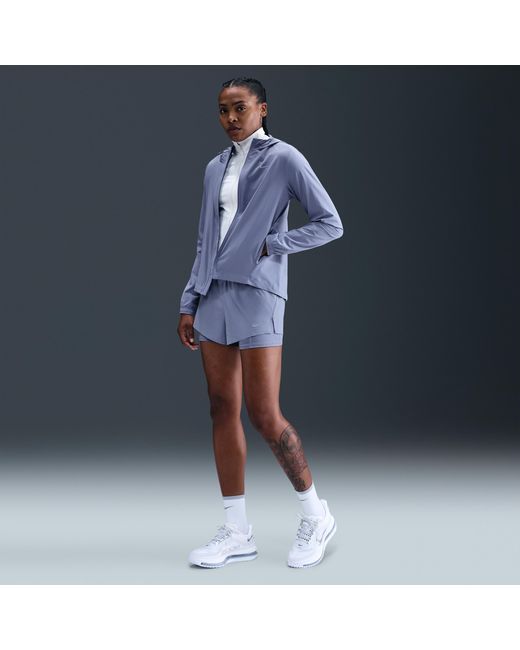 Nike Blue Swift Repel Packable Running Jacket