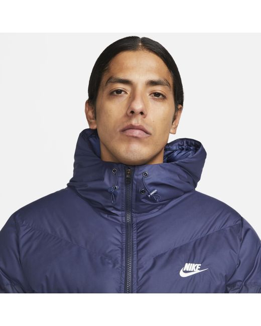 Nike Blue Windrunner Primaloft® Storm-fit Hooded Puffer Jacket 50% Recycled Polyester for men