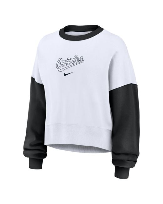 Nike White Baltimore Orioles Primary Mlb Pullover Crew