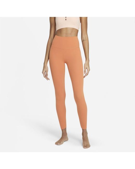 orange high waisted leggings