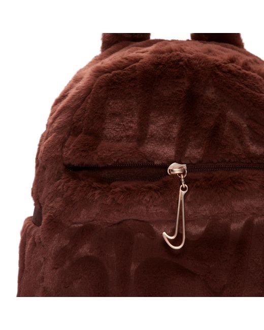 Nike Luxurious Brown Faux Fur Backpack Brown Nike Faux Fur Backpack - JD Sports Singapore main image 2