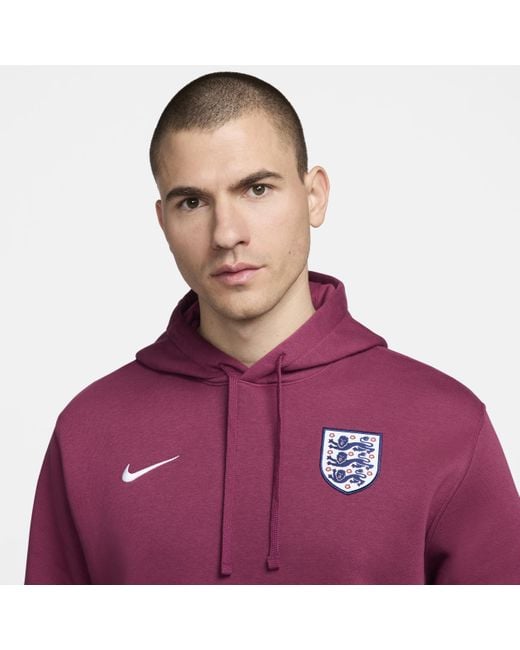 Felpa pullover da calcio con cappuccio inghilterra club di Nike in Purple da Uomo