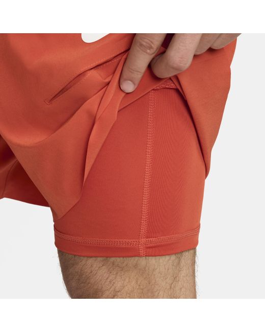Nike Red Court Slam Dri-fit Tennis Shorts Polyester for men