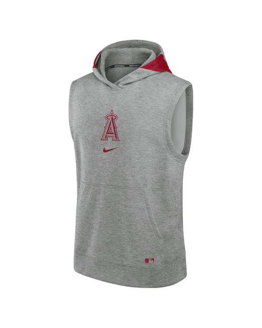 Nike Gray Philadelphia Phillies Authentic Collection Early Work Men's Dri-fit Mlb Sleeveless Pullover Hoodie for men