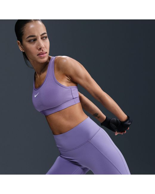 Nike Blue Universa Medium-Support High-Waisted 5" Biker Shorts With Pockets