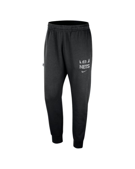 Nike Black Brooklyn Nets Club Courtside Nba Joggers for men