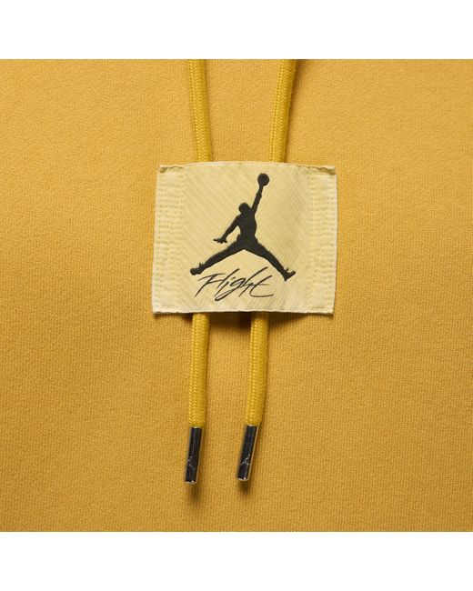 Nike Jordan Flight Fleece Hoodie Met Gewassen Look in het Yellow voor heren