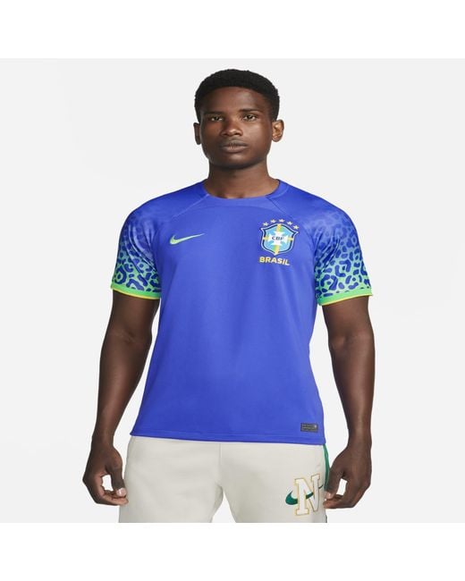 Nike Brazil 2022/23 Stadium Away Dri-fit Football Shirt Blue for Men ...