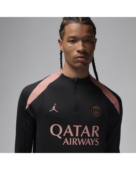 Nike Black Nike Paris Saint-Germain Strike Third Dri-Fit Football Drill Top for men