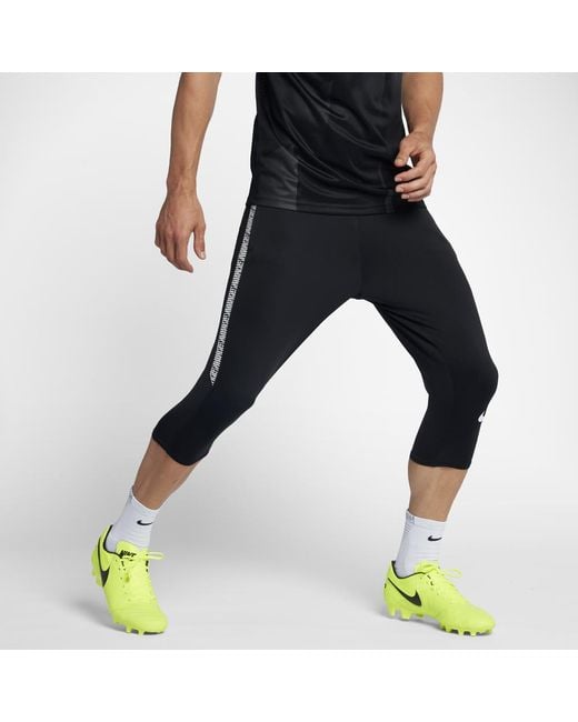 Nike Rubber Dry Squad Men's 3/4 Soccer Pants in Black/White/White (Black)  for Men | Lyst