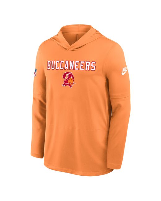 Nike Orange Tampa Bay Buccaneers Pass Accuracy Dri-Fit Nfl Long-Sleeve Hooded Top for men