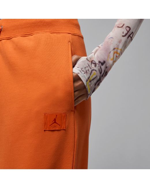Nike Orange Nike Flight Fleece French Terry Open-Hem Trousers
