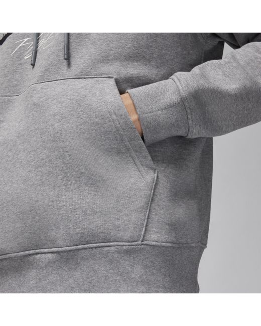 Nike Gray Jordan Essentials Fleece Hoodie Cotton for men