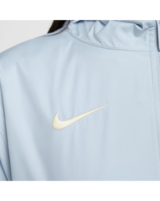 Nike Blue Usmnt Essential Repel Soccer Woven Hooded Jacket