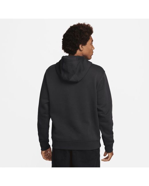 Nike Black Sportswear Club Fleece Pullover Graphic Hoodie for men