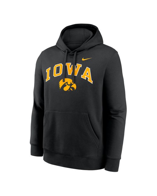 Nike Black Iowa Arch College Pullover Hoodie for men